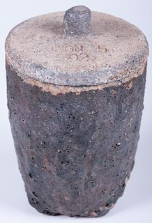 Dixon Pottery Volcanic Finish Lidded Jar