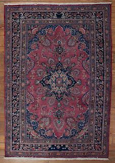 Antique Mashhad 6'6" x  9'6" Wool Rug