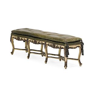LOUIS XVI STYLE PAINTED BENCH