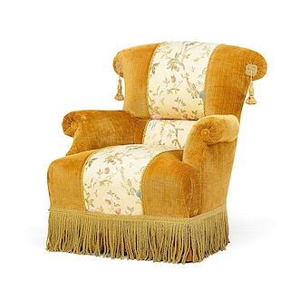 VICTORIAN STYLE TUFTED ARMCHAIR
