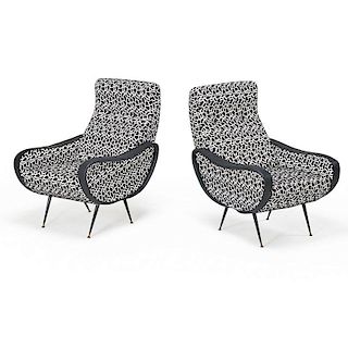 PAIR OF ITALIAN STYLE LOUNGE CHAIRS