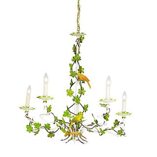 AMERICAN TOLE PAINTED CHANDELIER