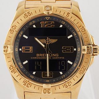 Limited Edition 18K Gold Breitling Aerospace Watch