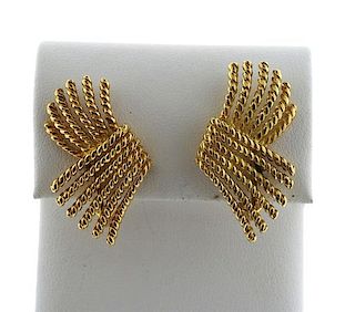 Tiffany &amp; Co Schlumberger 18k Gold Rope Earrings