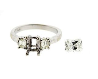 GIA 14k 1.04ct I SI1 Diamond Engagement Ring