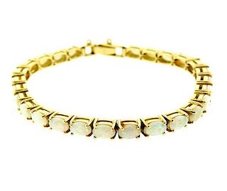 18K Gold Opal Bracelet