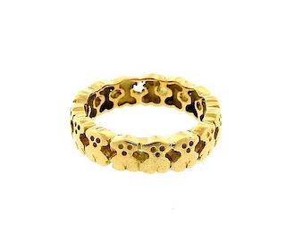 Tous 18K Gold Bear Band Ring