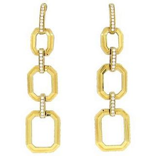 Ivanka Trump 18k Gold Diamond Drop Earrings