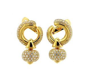 Bvlgari Bulgari 18k Gold Diamond Earrings