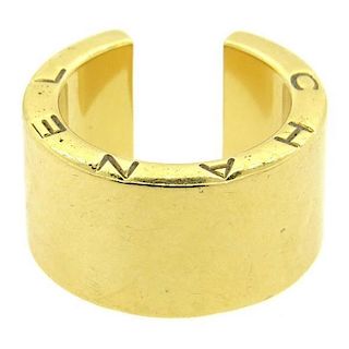 Chanel Gold Cuff Open Band Ring