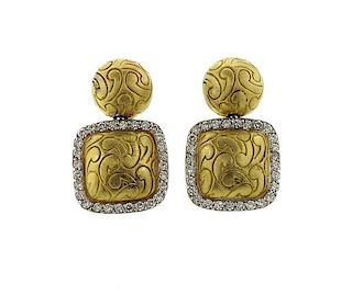 Mdviani 18k Gold Diamond Earrings