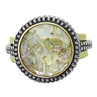 Moritz Glik 18k Gold Sterling Floating Diamond Sapphire Ring
