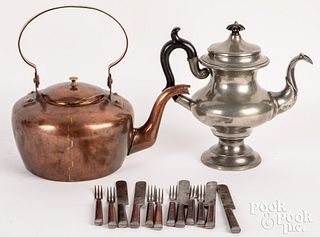 Pennsylvania copper gooseneck teapot
