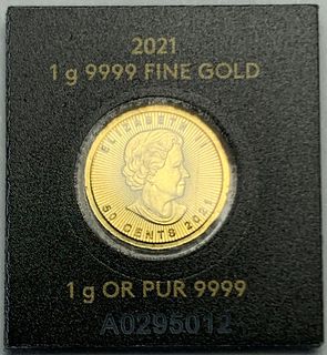 2021 Canada Maple Leaf .9999 Gold 1 Gram