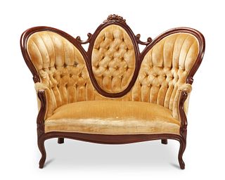 A Victorian-style settee