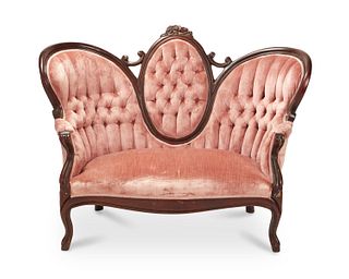 A Victorian-style settee