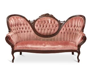 A Victorian-style sofa