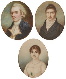 A group of portrait miniatures