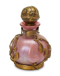 A French Art Nouveau glass dresser bottle