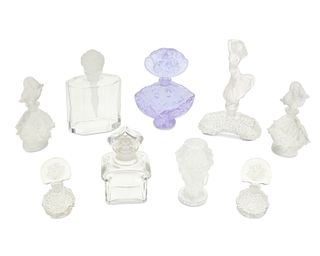 A group of Continental glass vanity items