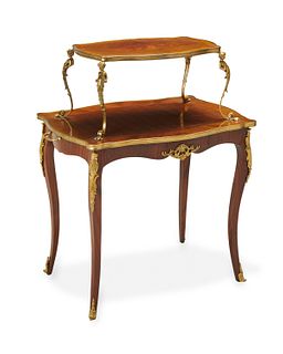 A French two-tier pastry table