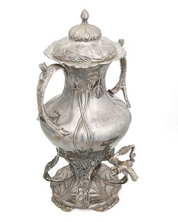 A Pairpoint silver-plated hot water urn