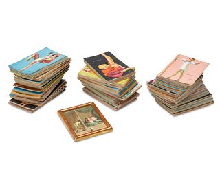 A large group of pinup cards