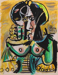 After Pablo Picasso: Bust of a Woman