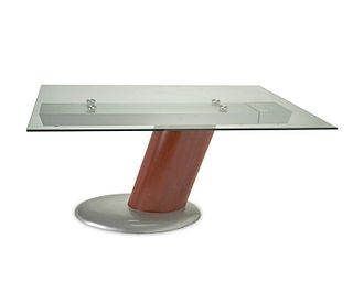 A Postmodern extendable dining table