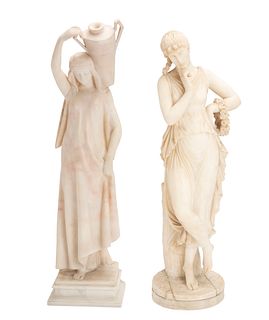 Two Continental alabaster sculptures