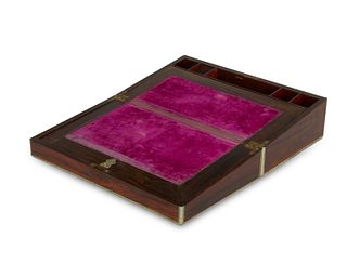 A French inlaid traveling lap desk