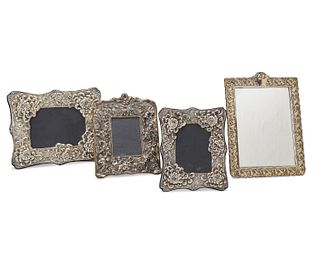 A group of sterling silver frames
