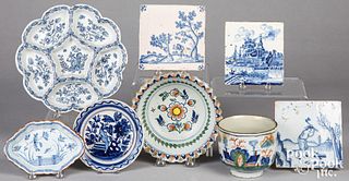 Group of Delftware, 18th c.
