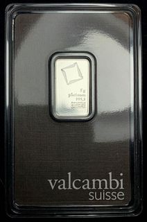 Valcambi Suisse .9995 Platinum 5 Gram Bar