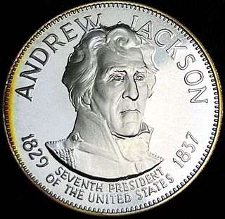 Vintage 1829 Presidential Andrew Jackson Sterling Silver 0.98 ozt ASW