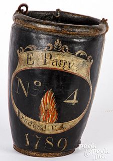 Federal Fire Society painted fire bucket