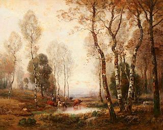 FRENCH LANDSCAPE PAINTING, LOUIS AIME JAPY