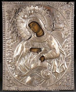 RUSSIAN ICON OF THE MAGNIFICAT MOTHER OF GOD