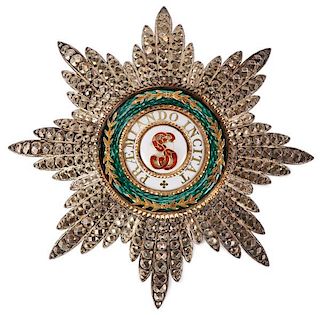 RUSSIAN ORDER OF ST. STANISLAS BREAST STAR