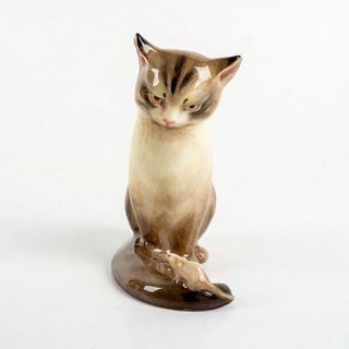 Cat with Mouse on Tail Tabby HN201 - Royal Doulton Figurine