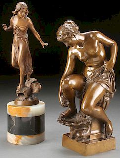 A PAIR OF CLASSICAL STYLE SCULPTURES, C 1880-1920