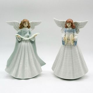 2pc Lladro Figurines, Tree Topper '90 + Angelic Cymbalist