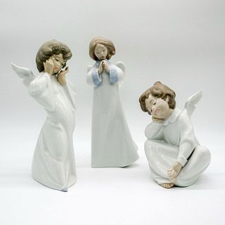 3pc Lladro Porcelain Angel Figurines