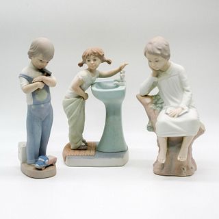 3pc Lladro Porcelain Children Figurines