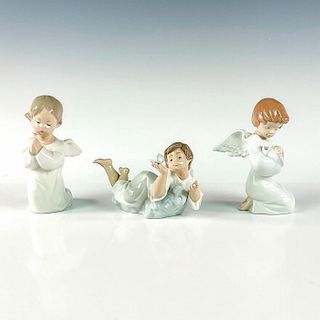 3pc Lladro Porcelain Figurines, Angels