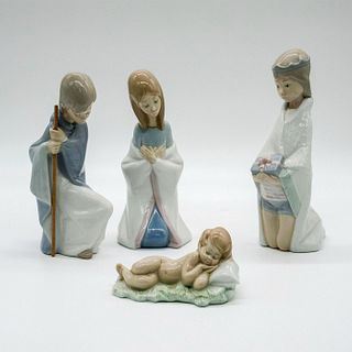 4pc Lladro Porcelain Nativity Figurines