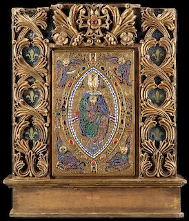 A GILT WOOD AND MOLDED TABERNACLE, FRENCH, 19TH C