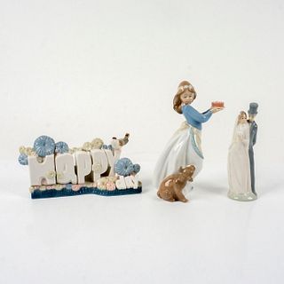 3pc Nao by Lladro Porcelain Celebration Figurines