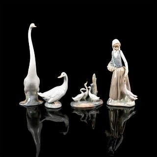 4pc Nao by Lladro Porcelain Duck Figurines