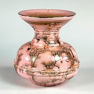 Mid-Century Dutch Hand Painted Porcelain Rosette Vase
